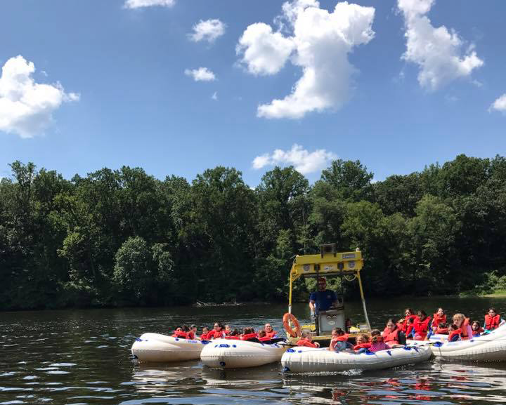 Rafting down the river
